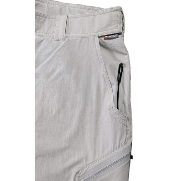 Simms Fishing Pants XL Beige Quick Dry Nylon Spandex Outdoor Hiking Travel - Picture 5 of 16